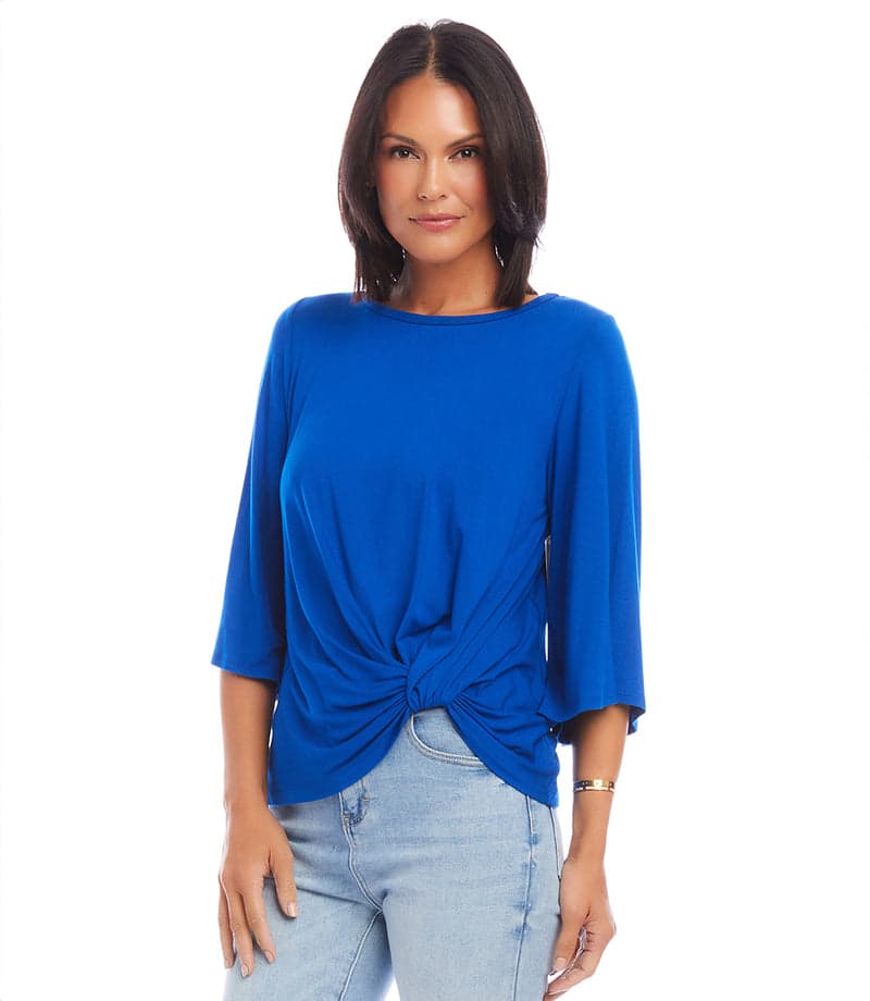 Petite Size Flare Sleeve Pick-Up Top