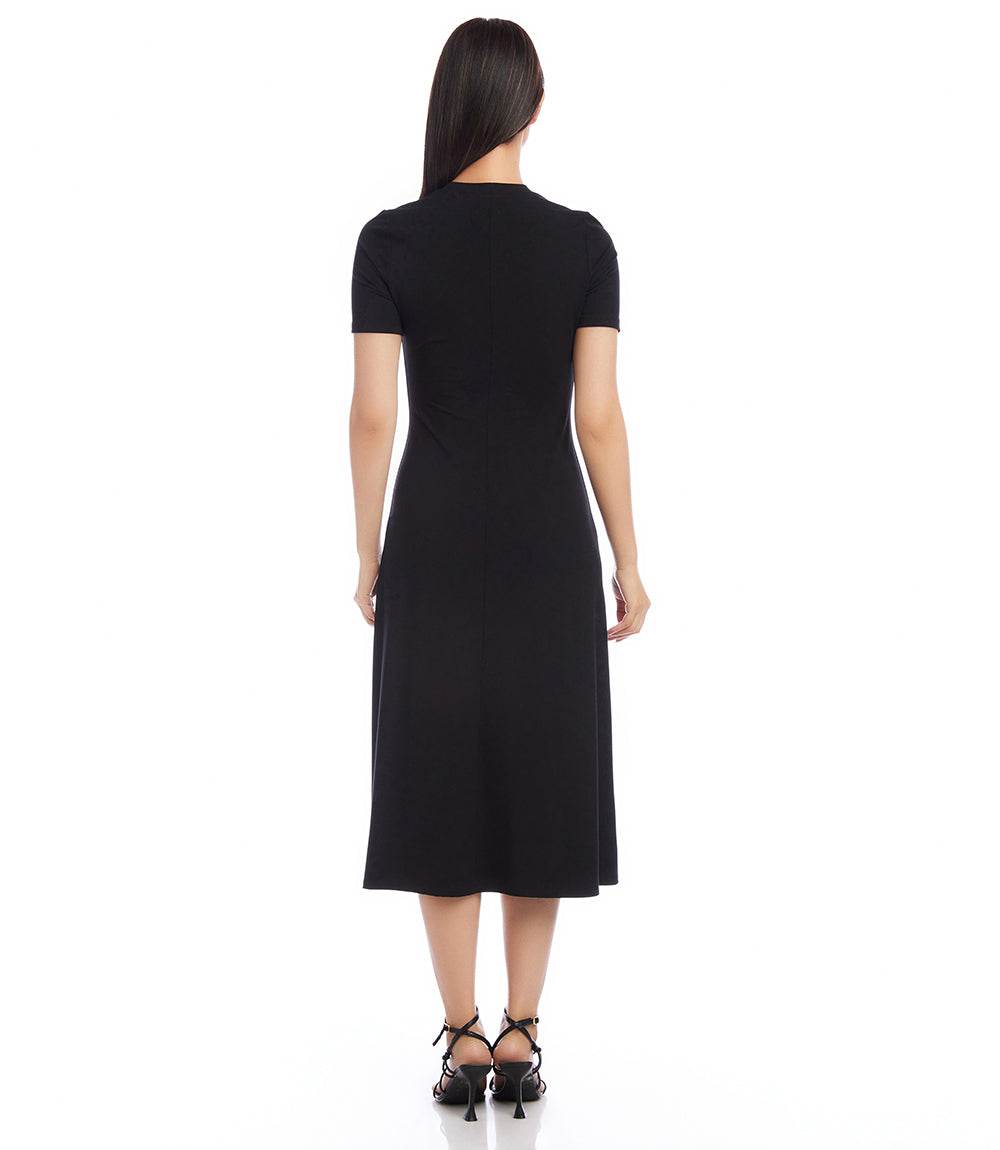 Karen Kane Women's Asymmetric Front Slit Dress - Black - Size XL Karen Kane Women's Asymmetric Front Slit Dress - Black - Size XL