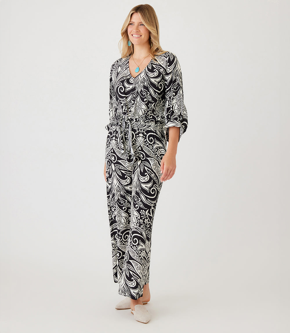 Blouson Sleeve Tie-Front Top