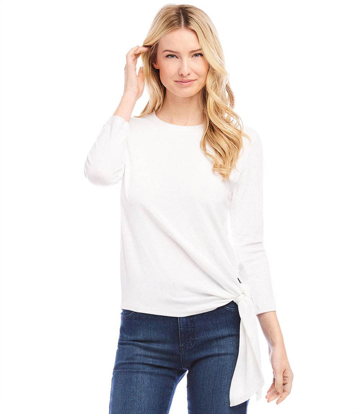 Three Quarter Sleeve Side-Tie Top