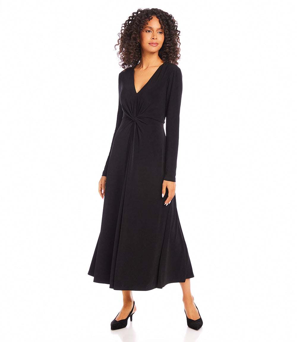Monroe Travel Jersey Twist Front Midi Dress