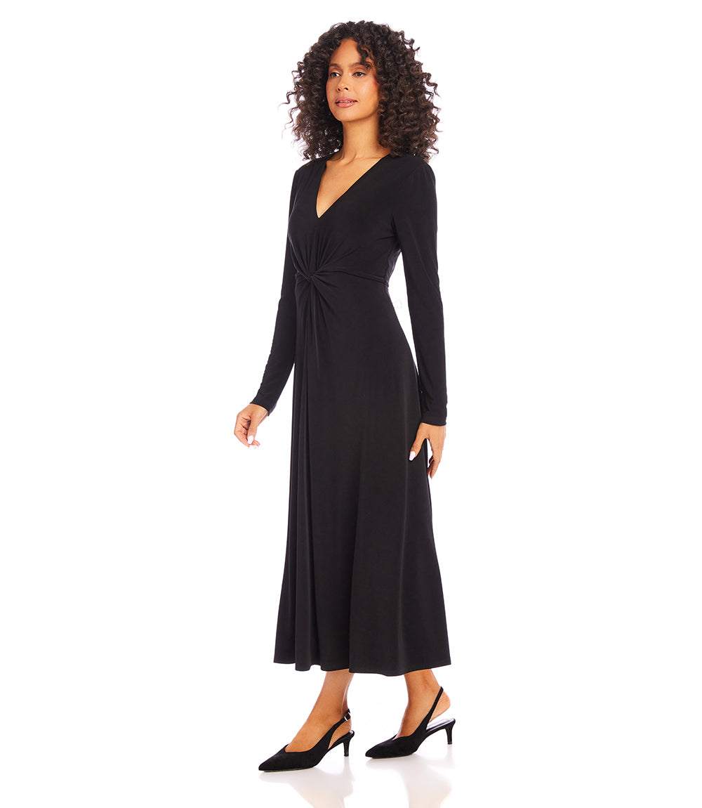 Monroe Travel Jersey Twist Front Midi Dress