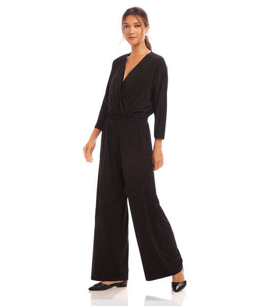 Petite Sleeveless Travel Jersey Jumpsuit