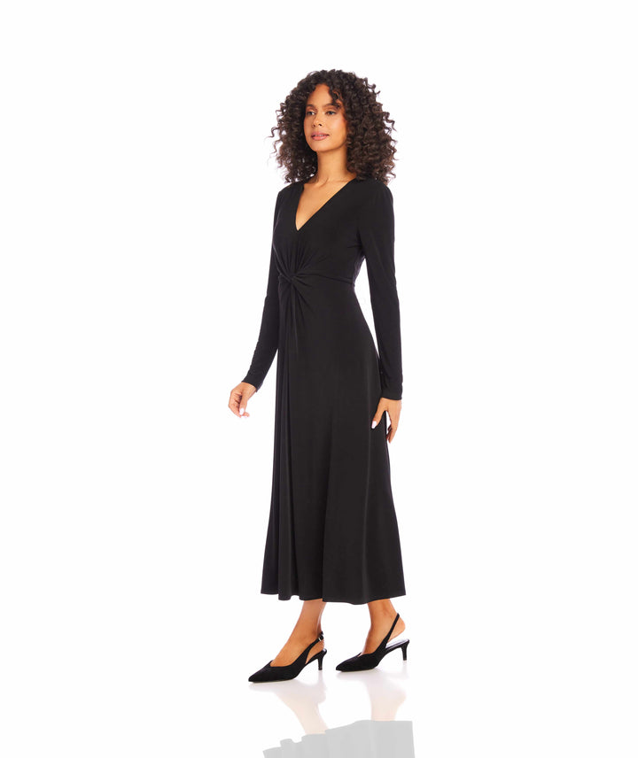 Monroe Travel Jersey Twist Front Midi Dress