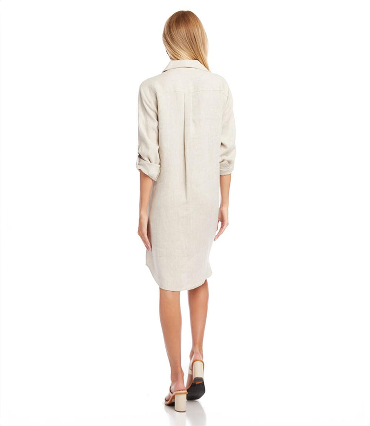 Petite Size Linen Shirtdress