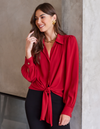 red tie front top