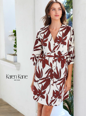 Three Quarter Sleeve A Line Dress Navy | Karen Kane Three Quarter Sleeve A Line Dress Navy | Karen Kane