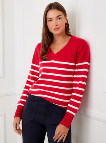 red striped sweater