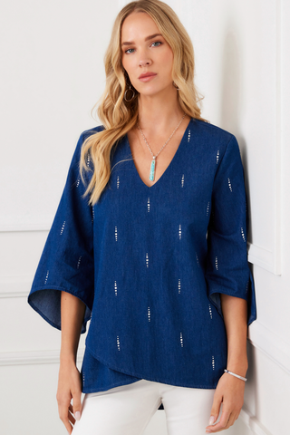 petite size denim top