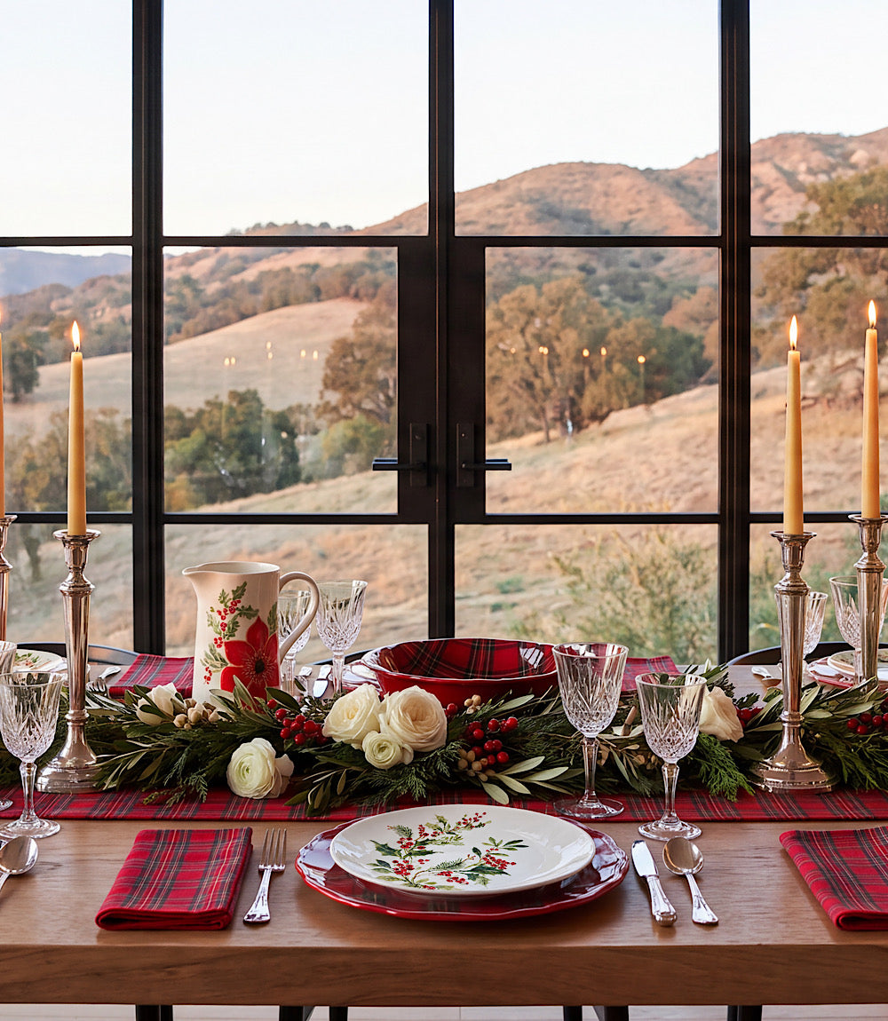 Tartan Cloth Dinner Napkins, Set Of 4