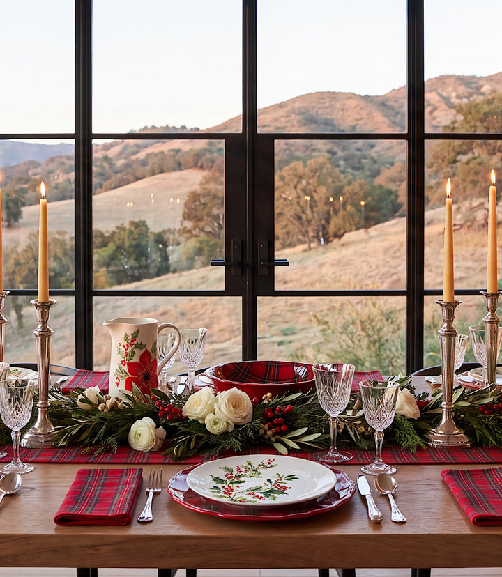 Tartan Cloth Dinner Napkins, Set Of 4