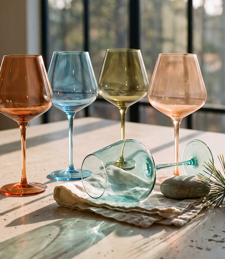 Colors Of The French Riviera Wine Glasses, Set Of 5