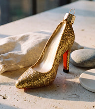 Glam Heel Glass Ornament