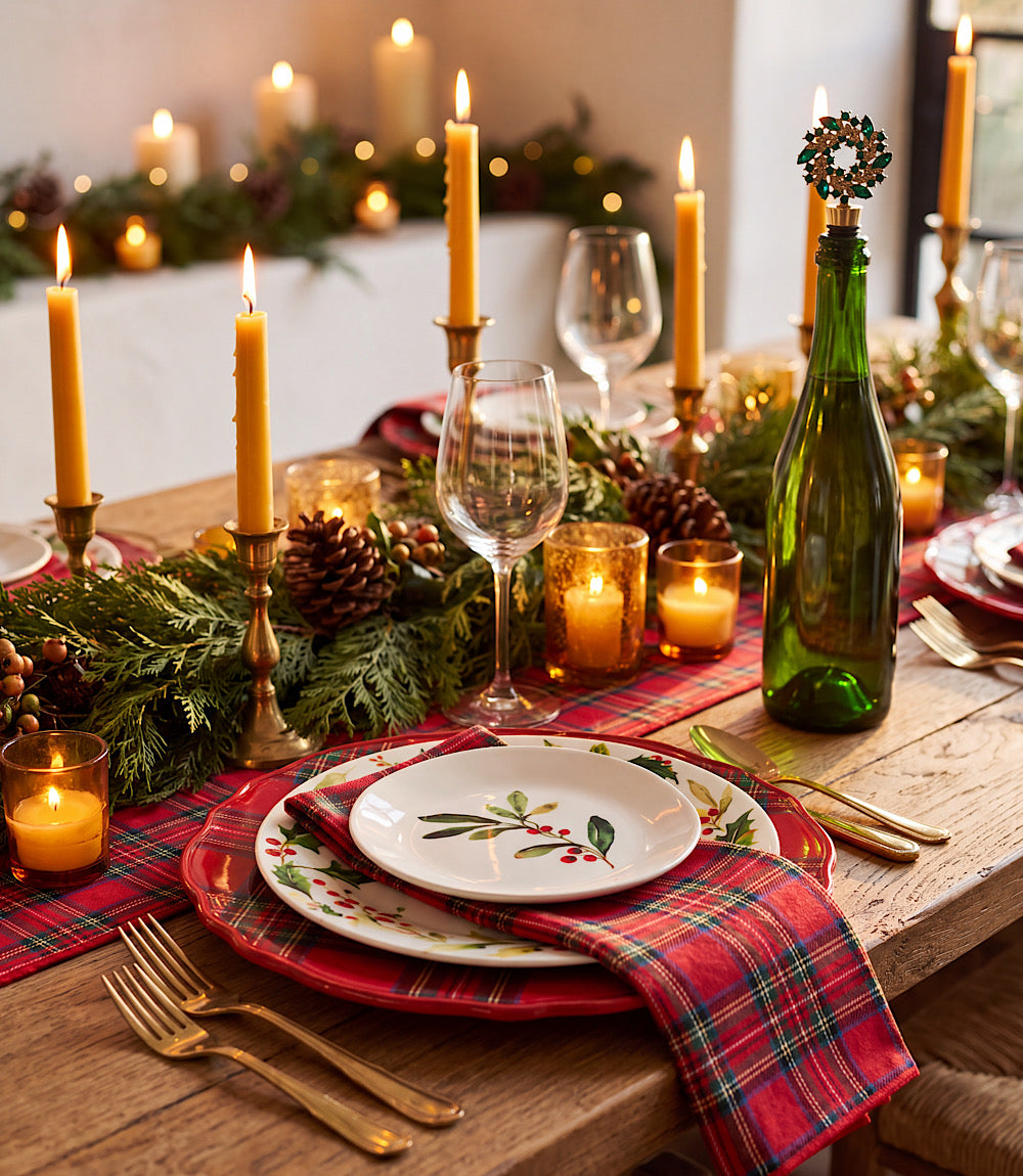 Tartan Cloth Dinner Napkins, Set Of 4