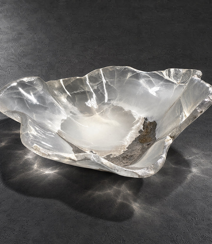Meridian Hand-Carved Natural Onyx Freeform Bowl