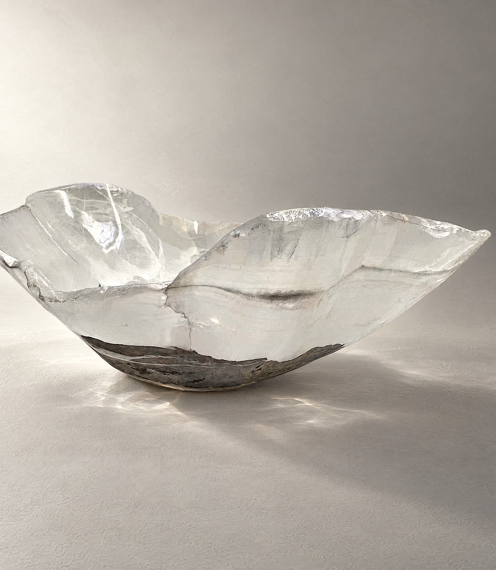 Meridian Hand-Carved Natural Onyx Freeform Bowl