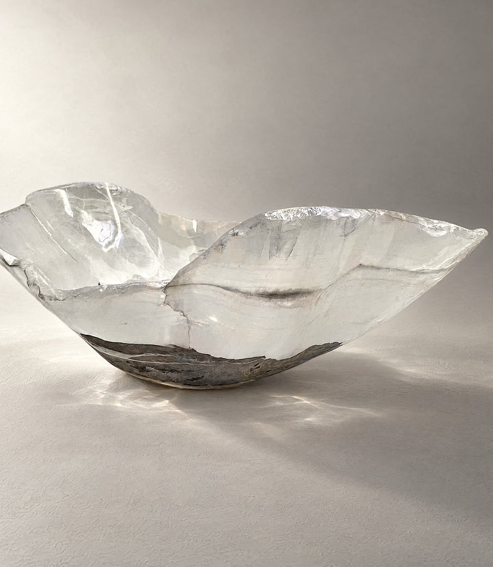 Meridian Hand-Carved Natural Onyx Freeform Bowl
