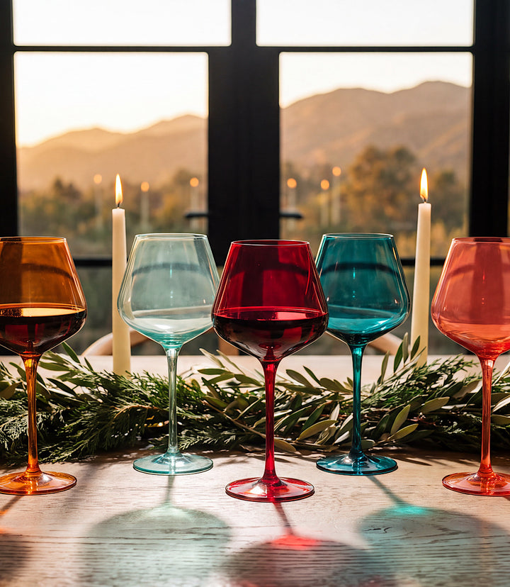 Colors Of San Francisco Wine Glasses, Set Of 5
