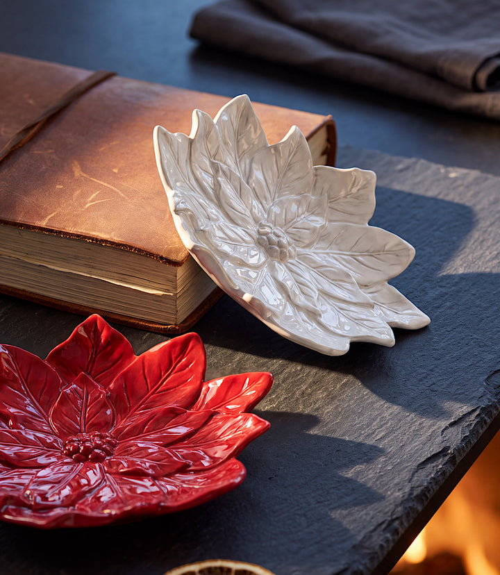 Poinsettia Tidbit Plate