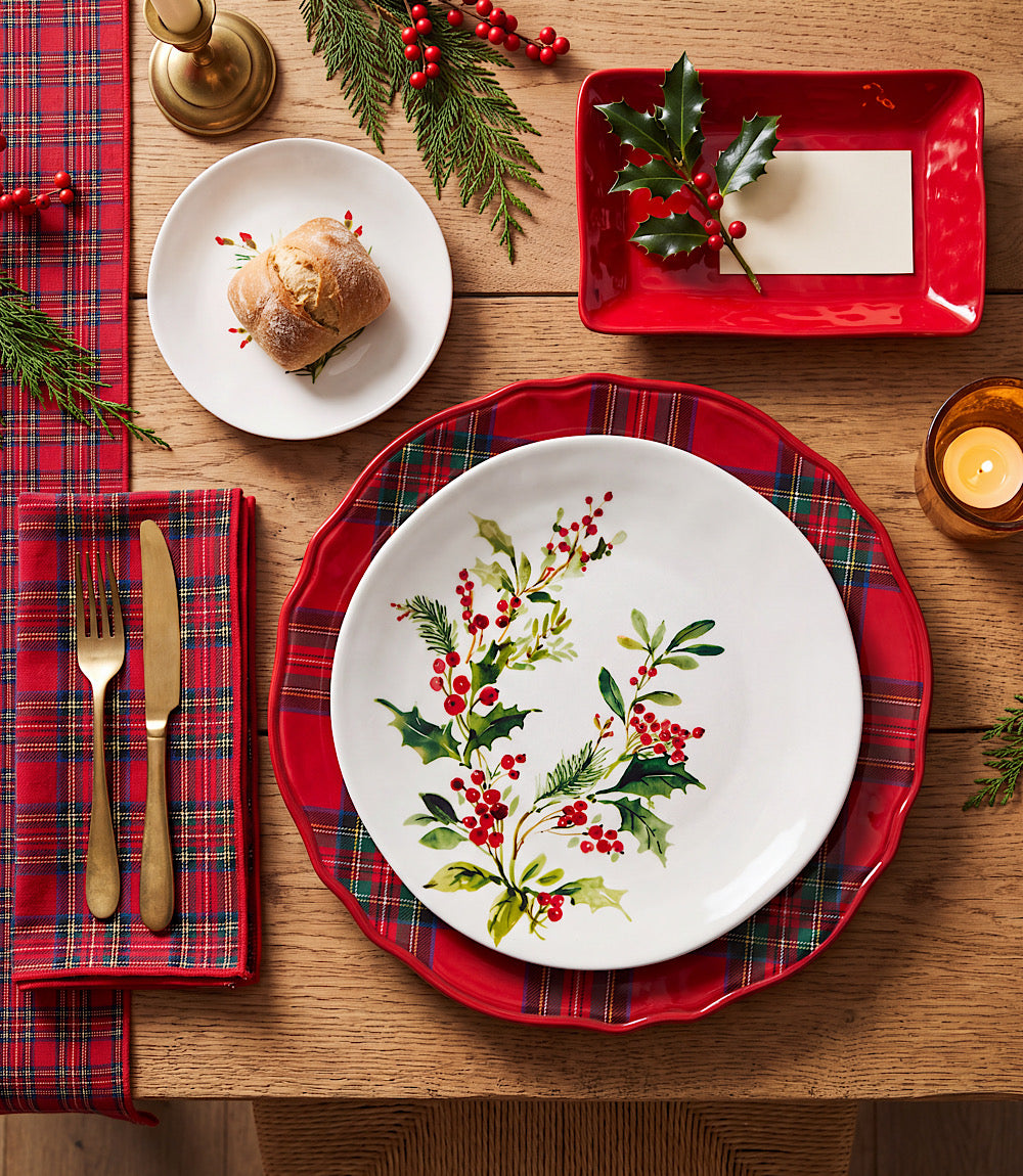 Tartan Cloth Dinner Napkins, Set Of 4