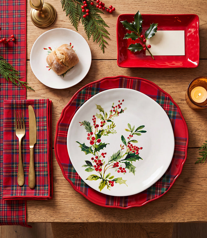 Tartan Cloth Dinner Napkins, Set Of 4