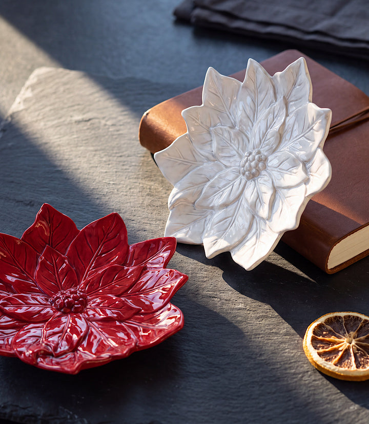 Poinsettia Tidbit Plate