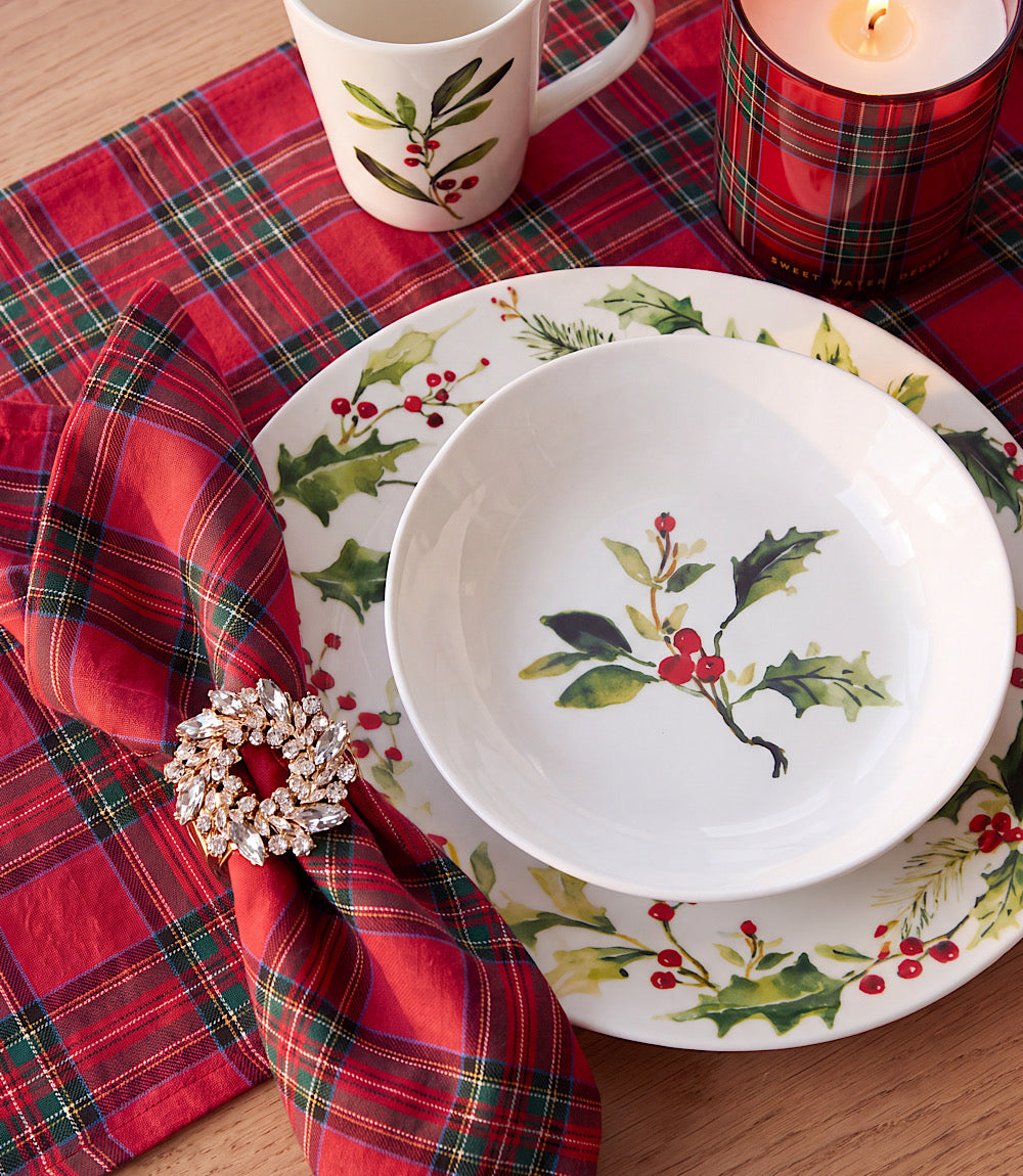Tartan Cloth Dinner Napkins, Set Of 4