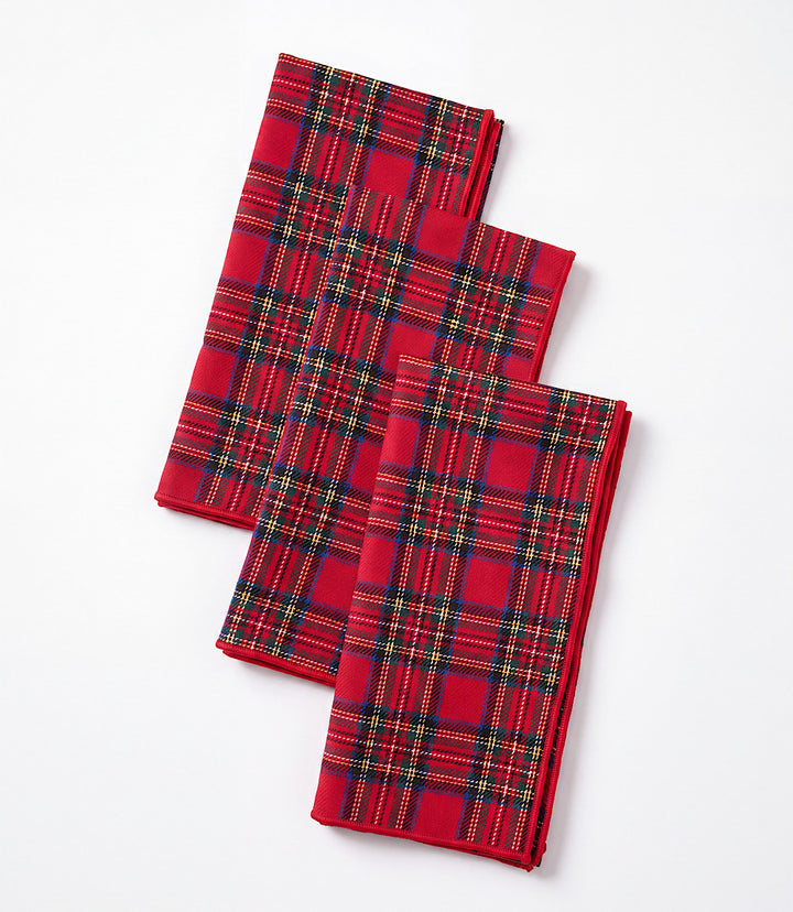 Tartan Cloth Dinner Napkins, Set Of 4