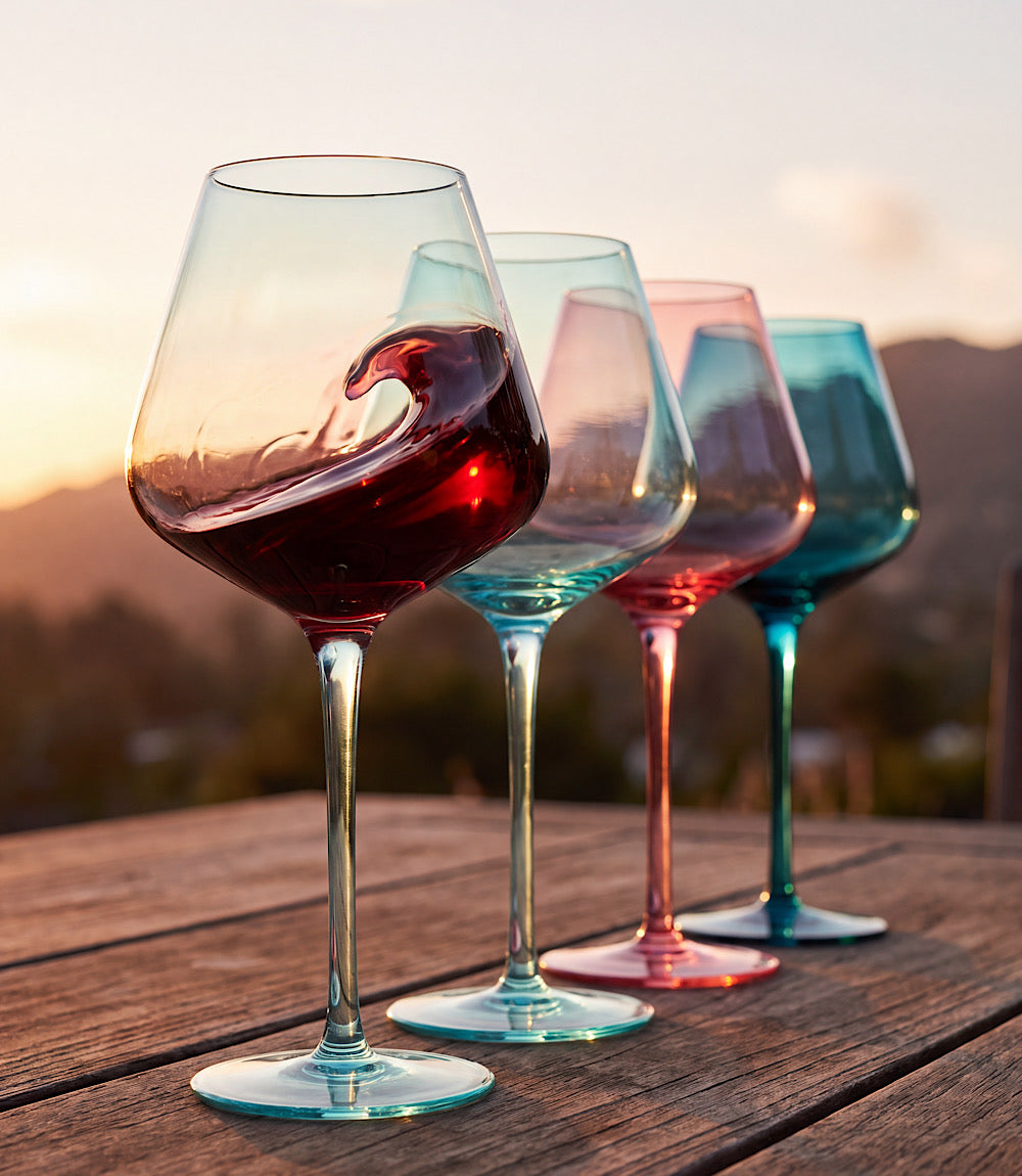 Colors Of St. Barth Wine Glasses, Set Of 5