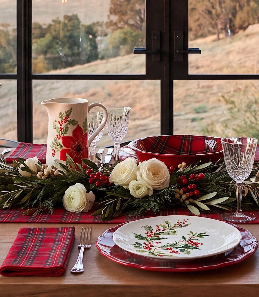 Tartan Cloth Dinner Napkins, Set Of 4
