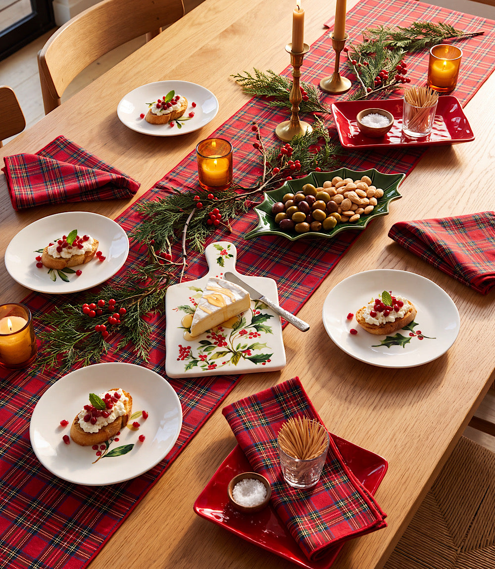 Tartan Cloth Dinner Napkins, Set Of 4