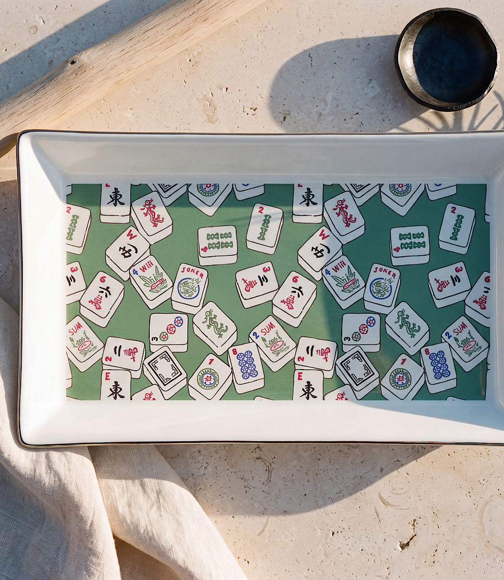 Mahjong Ceramic Trinket Tray