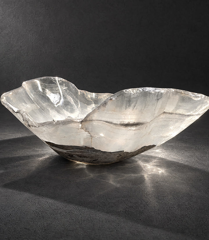 Meridian Hand-Carved Natural Onyx Freeform Bowl