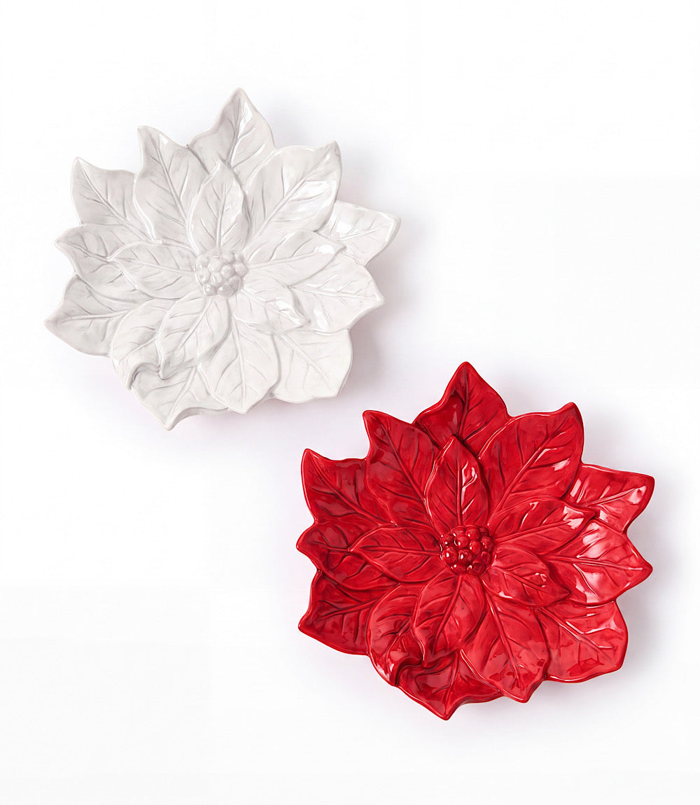 Poinsettia Tidbit Plate