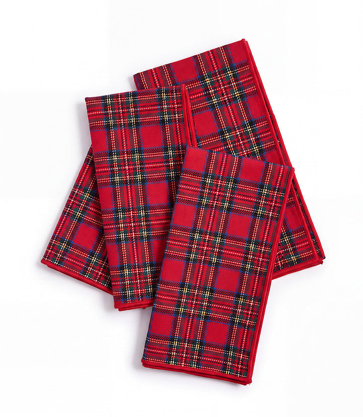Tartan Cloth Dinner Napkins, Set Of 4