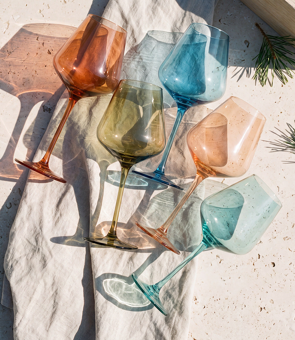 Colors Of The French Riviera Wine Glasses, Set Of 5