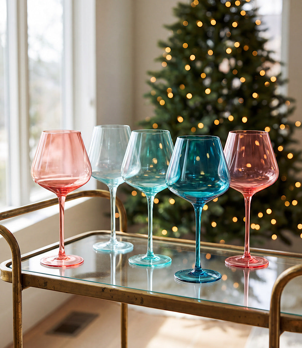 Colors Of St. Barth Wine Glasses, Set Of 5
