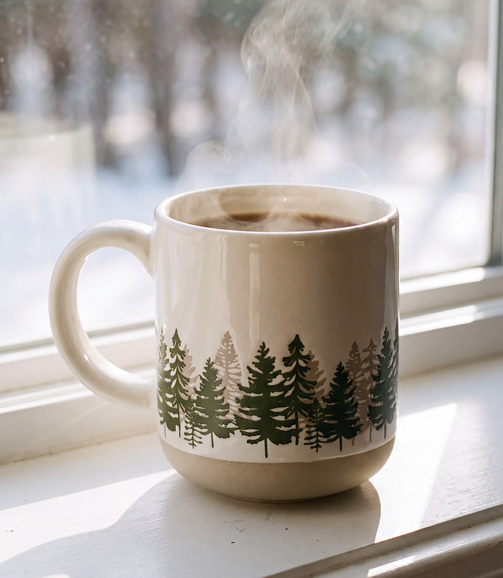 Forest Stoneware Coffee Mug