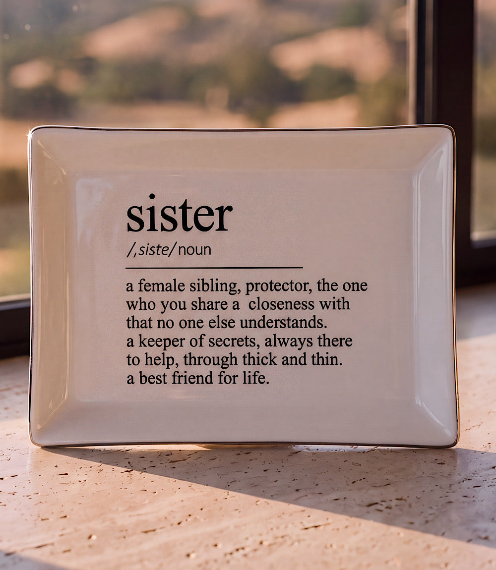 Sister Ceramic Trinket Tray