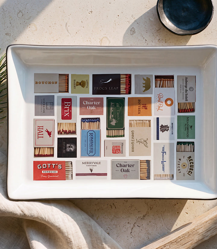 Napa Matches Ceramic Trinket Tray