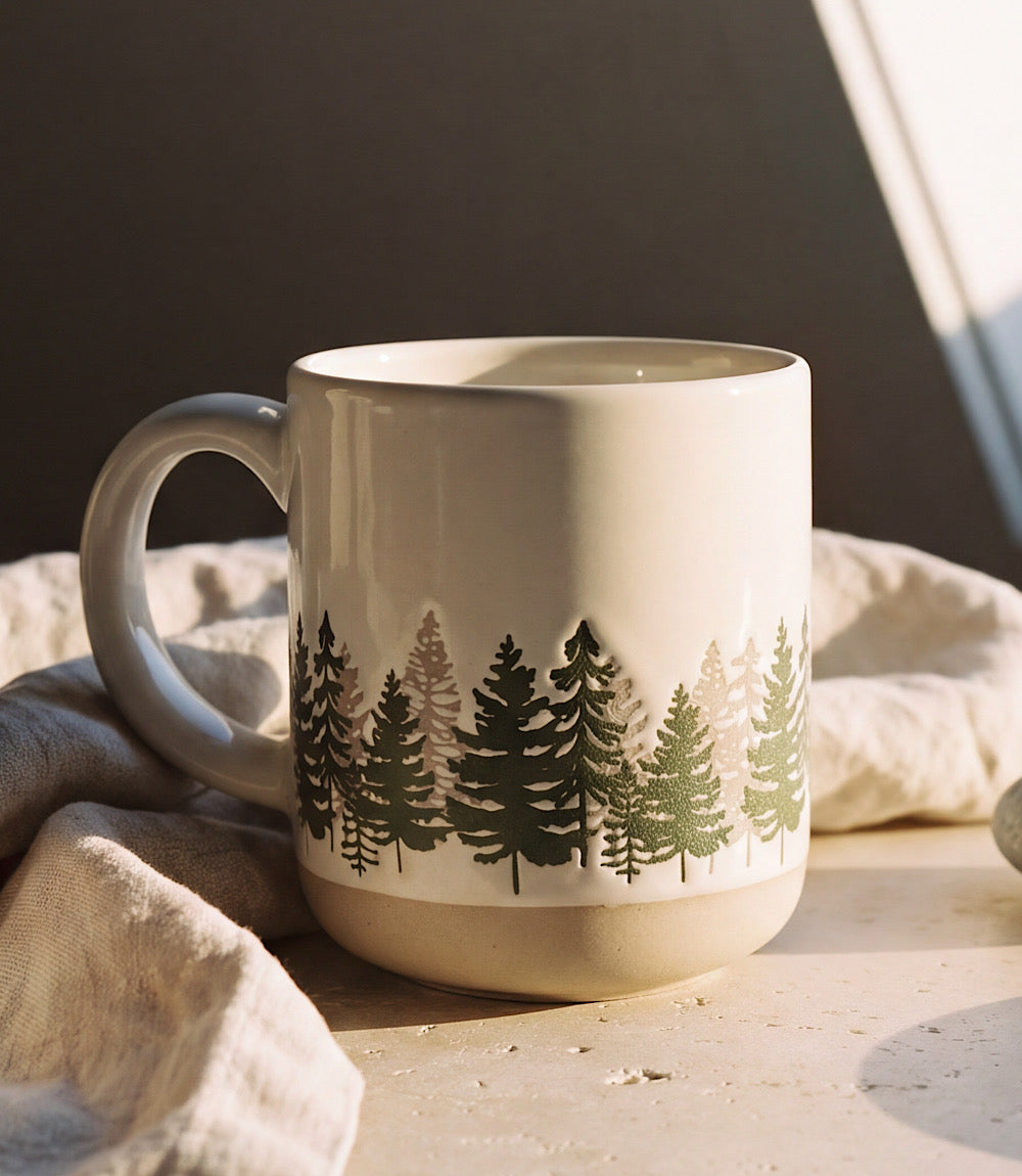 Forest Stoneware Coffee Mug