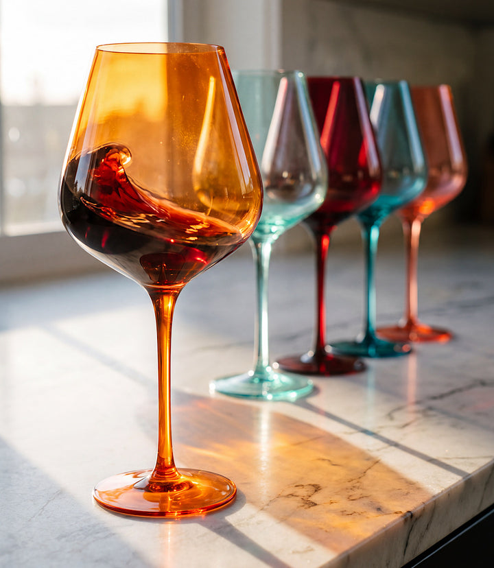 Colors Of San Francisco Wine Glasses, Set Of 5