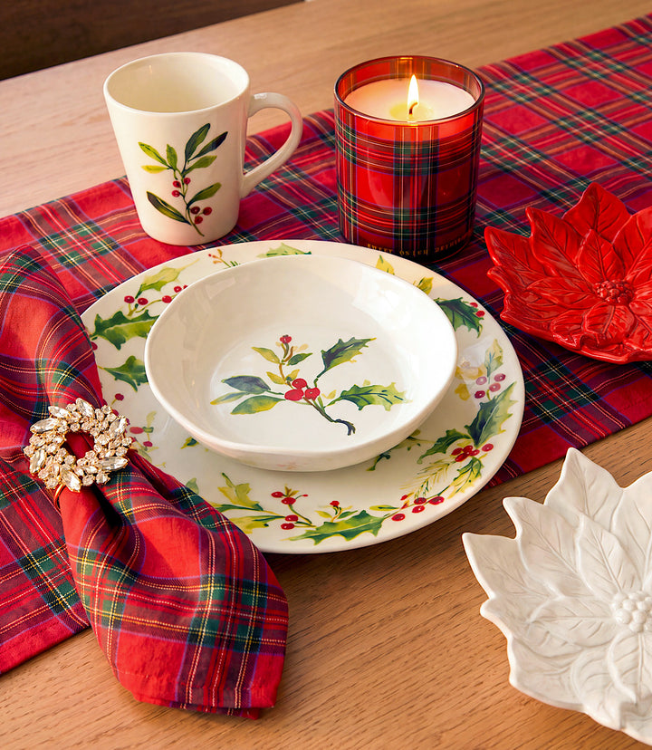Poinsettia Tidbit Plate