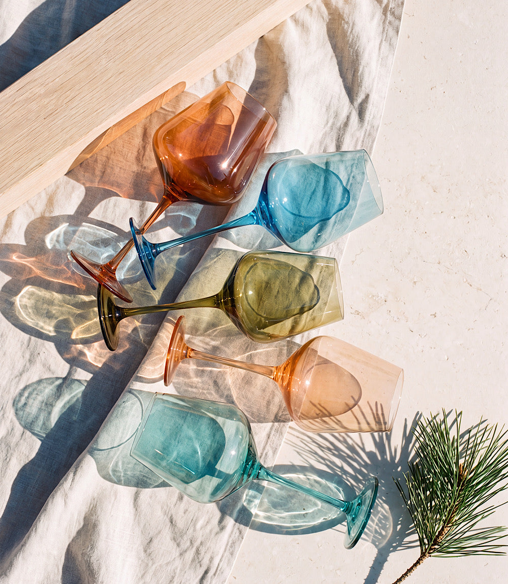 Colors Of The French Riviera Wine Glasses, Set Of 5
