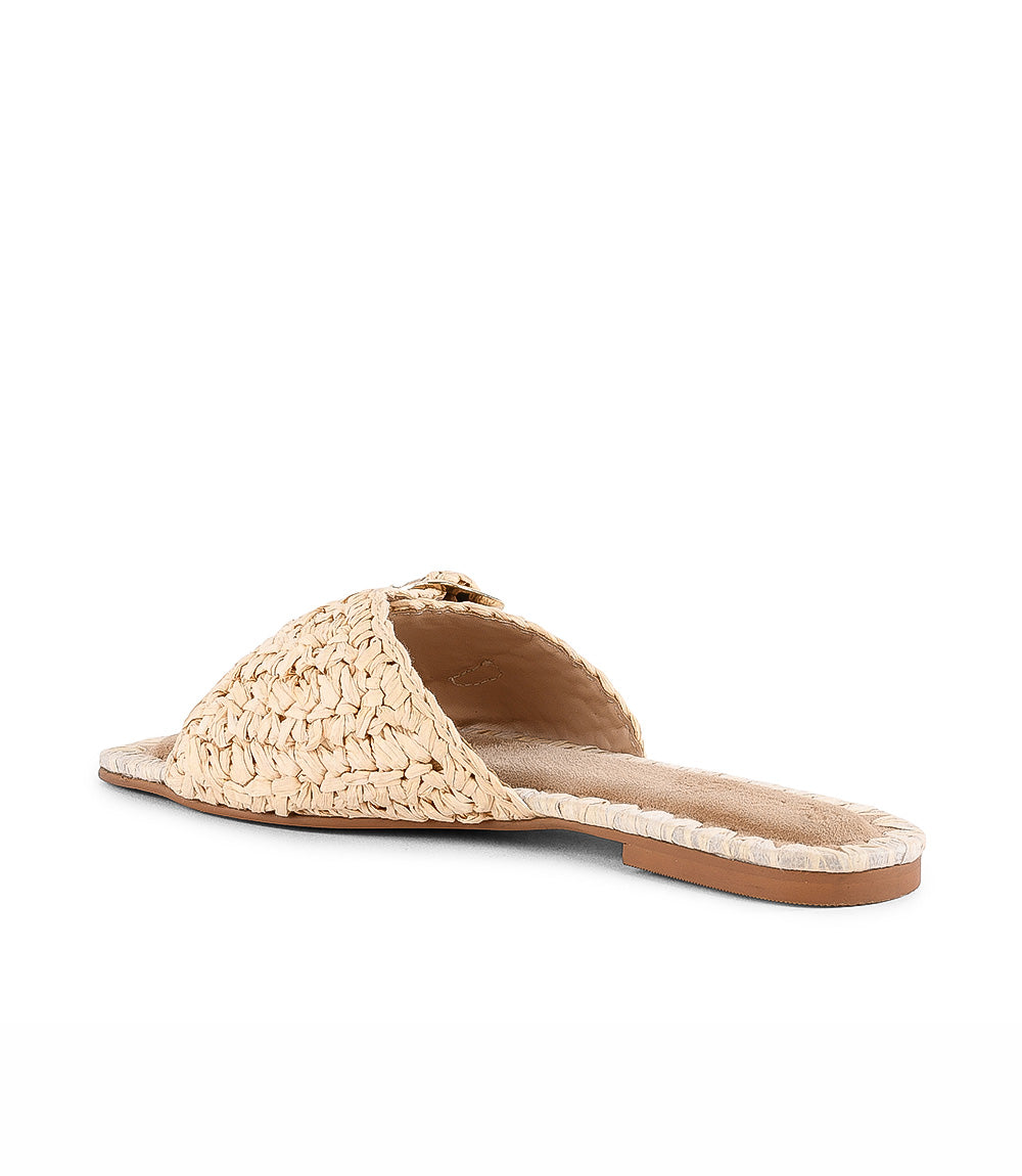 Seychelles Rafia Slides Seychelles Morning Brunch Raffia Buckle Sandals – Karen Kane
