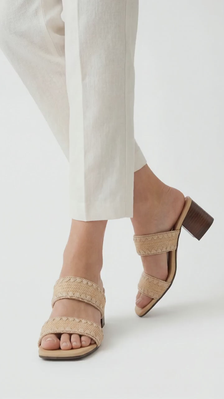 Seychelles Maui Raffia Mid Heel Sandals