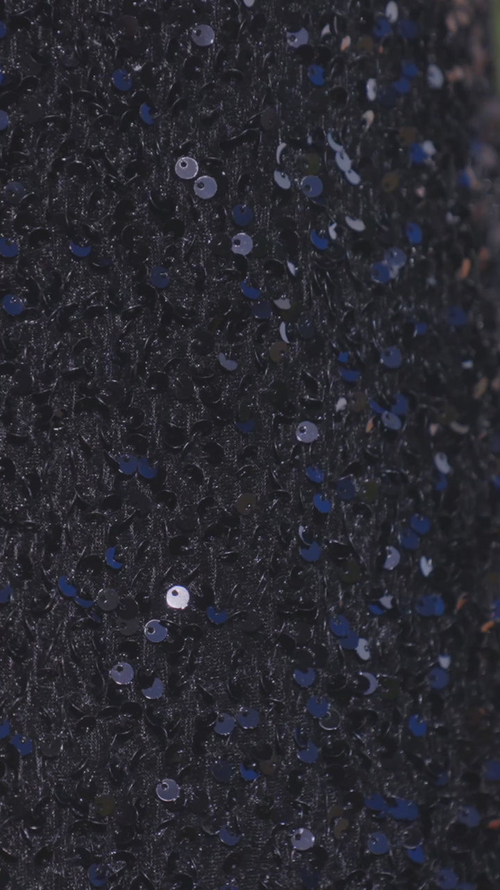 Velvet Sequin Short Sleeve Dress