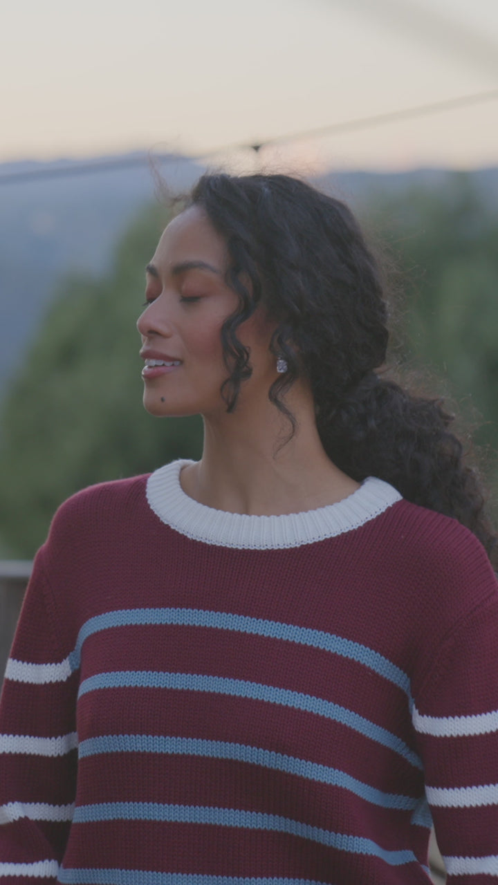 Stripe Crewneck Sweater