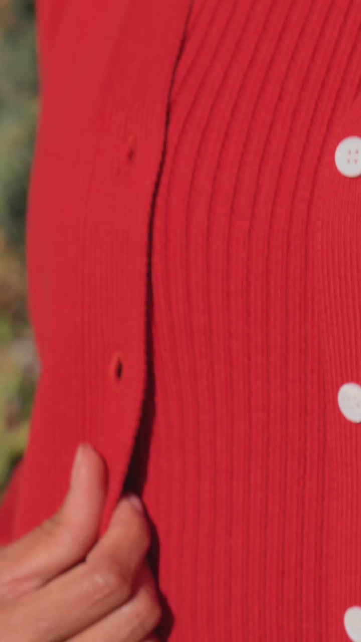 V-Neck Cardigan Sweater