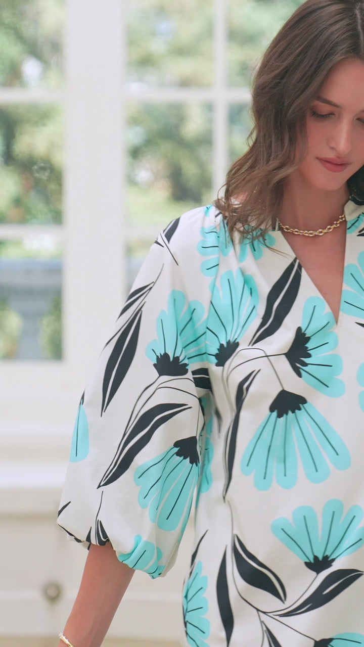 Petite Size Puff Sleeve Peasant Dress